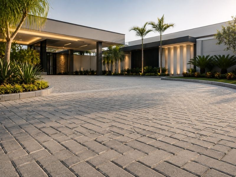 Piso Intertravado em Empreendimentos de Alto Padrão: Qualidade que Vai Além da Estética