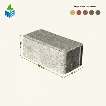 Piso Retangular Intertravado H8 em Cascavel