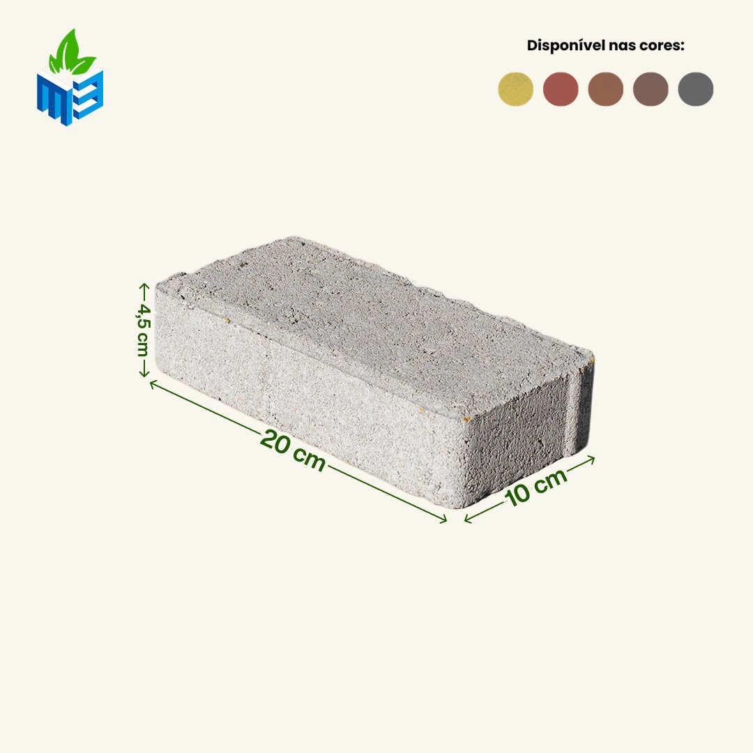 Piso Intertravado Retangular h-4 Amarelo