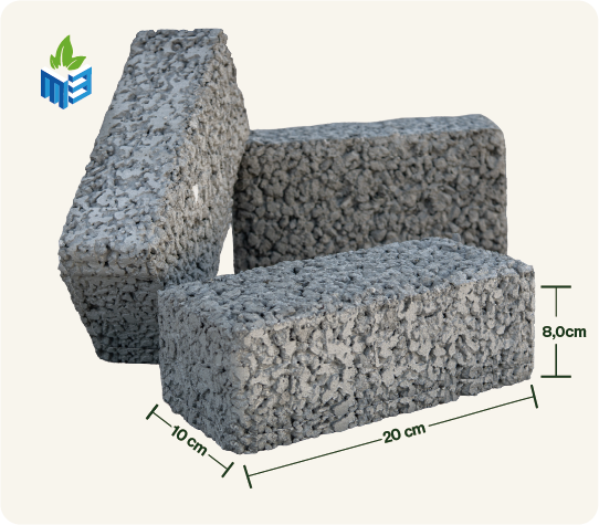 Piso Intertravado Retangular Drenante