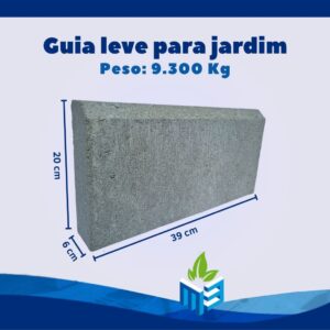 Guia leve para jardim 0,39 x 0,20 x 0,6 M