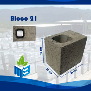 bloco de concreto 14x19x21 tipo estrutural