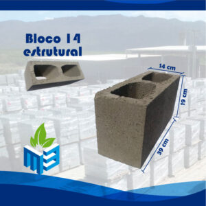 bloco de concreto 14x19x39 tipo estrutural