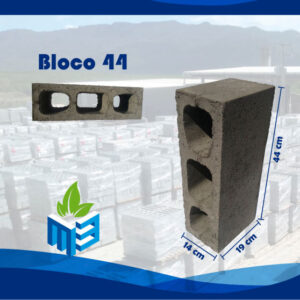 bloco de concreto 14x19x44 tipo estrutural