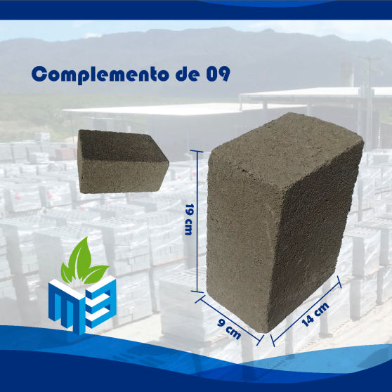 Bloco De Concreto 14x19x39 Tipo Estrutural - M3 Premoldados