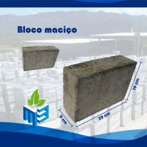 bloco de concreto macico 09x19x29 tipo estrutural