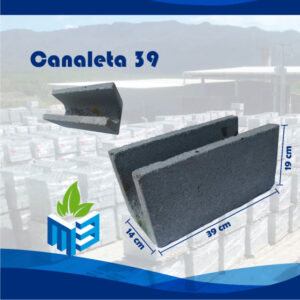 canaleta 14x19x39 de concreto estrutural tipo u