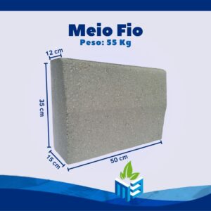 Meio fio 50x35x15x12